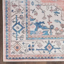 Kirklands Home Fulton Coral Medallion Runner, 2x7 Pink