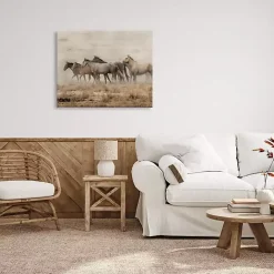 Outlet Kirklands Home Galloping Horse Herd Canvas Art Print, 40x30 in.