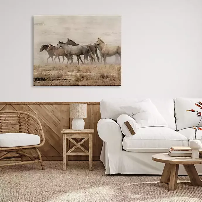 Outlet Kirklands Home Galloping Horse Herd Canvas Art Print, 48x36 in.