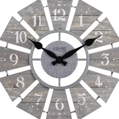 Sale Kirklands Home Galvanized Windmill Wall Clock Gray