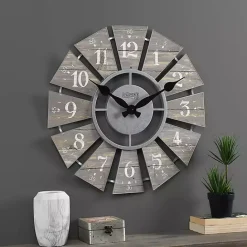 Sale Kirklands Home Galvanized Windmill Wall Clock Gray