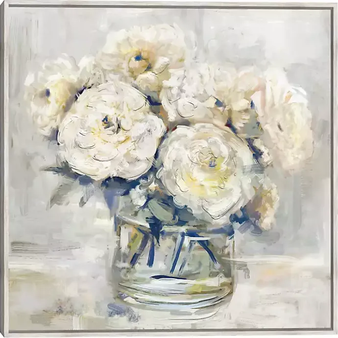 Discount Kirklands Home Garden Collections II Framed Canvas Art Print White