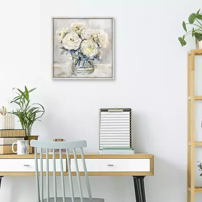 Discount Kirklands Home Garden Collections II Framed Canvas Art Print White