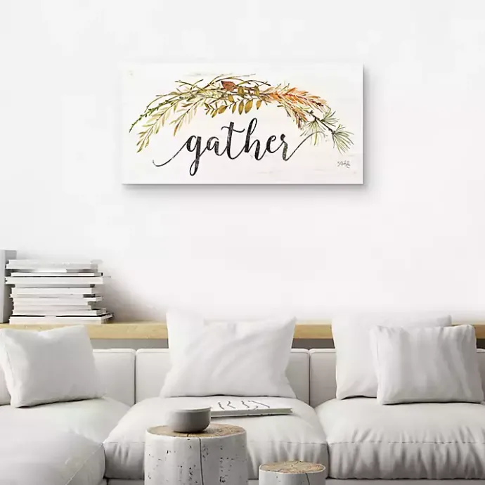 Sale Kirklands Home Gather Garland Fall Canvas Art Print