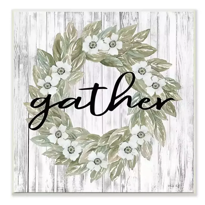 Best Kirklands Home Gather In Floral Wood Plank Wall Plaque