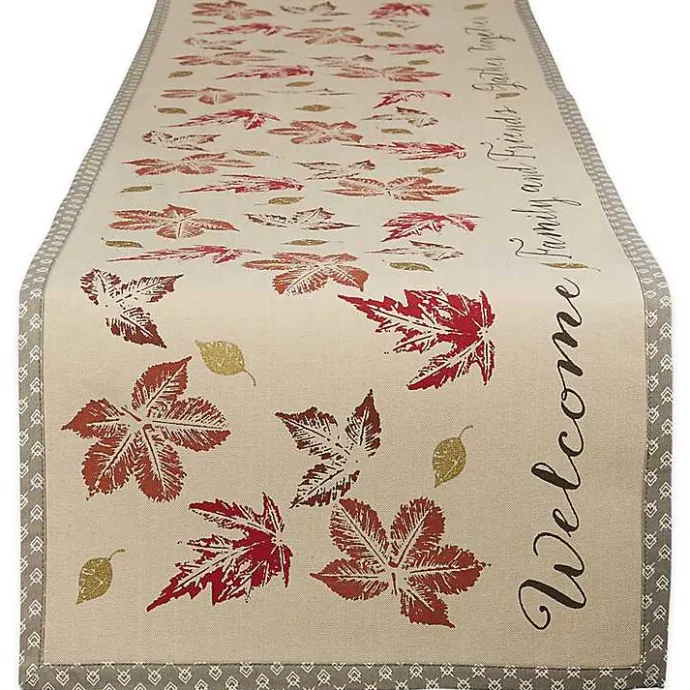 Outlet Kirklands Home Gather Together Fall Leaves Table Runner, 108 in.