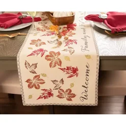 Outlet Kirklands Home Gather Together Fall Leaves Table Runner, 108 in.
