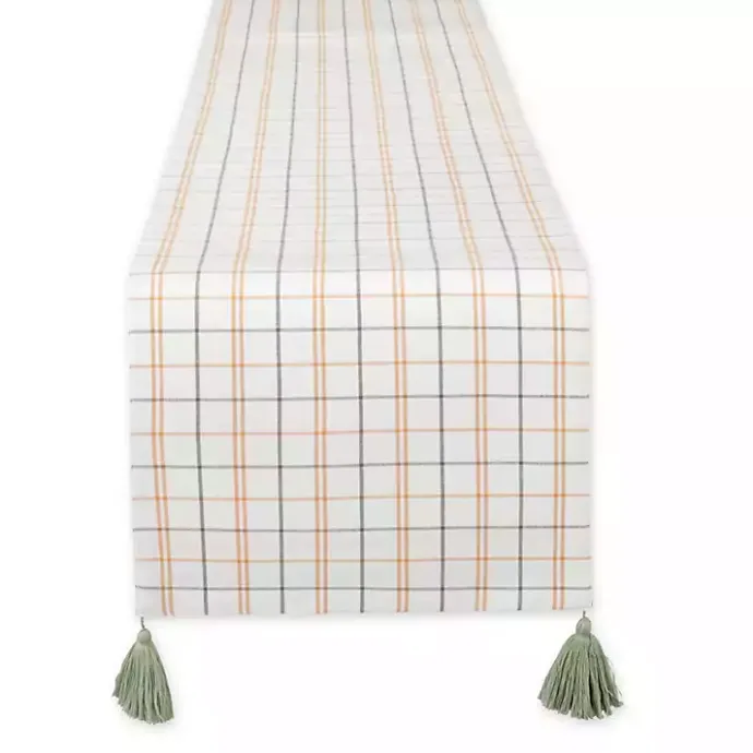 Sale Kirklands Home Gather with Pumpkin Harvest Table Runner White