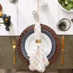 Sale Kirklands Home Gather with Pumpkin Harvest Table Runner White