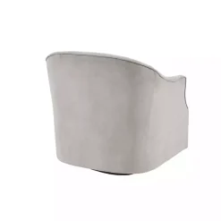 Kirklands Home Gayla Taupe Button Tufted Swivel Accent Chair Gray