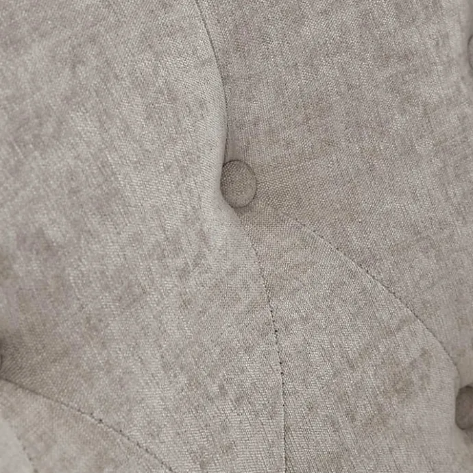 Kirklands Home Gayla Taupe Button Tufted Swivel Accent Chair Gray