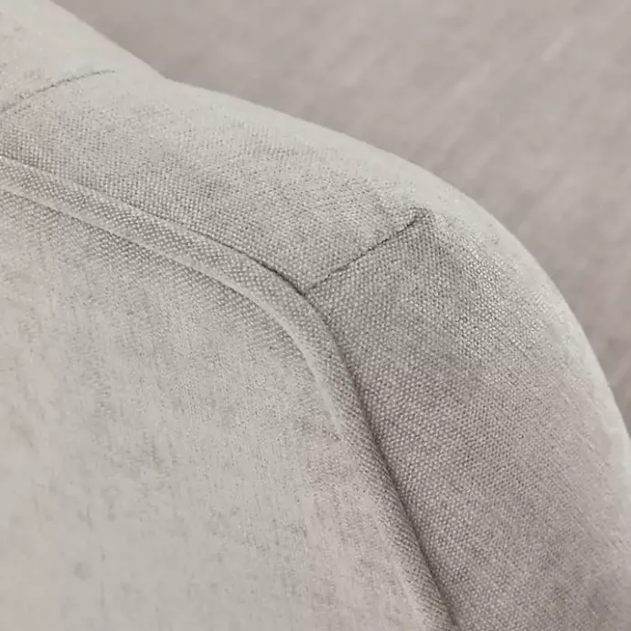 Kirklands Home Gayla Taupe Button Tufted Swivel Accent Chair Gray