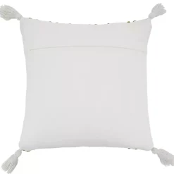 Best Kirklands Home Geometric Woven Jute Tassel Throw Pillow