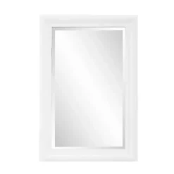 Sale Kirklands Home George Ridged Rectangular Wall Mirror White
