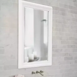 Sale Kirklands Home George Ridged Rectangular Wall Mirror White