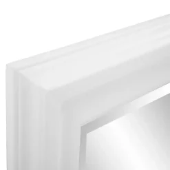 Sale Kirklands Home George Ridged Rectangular Wall Mirror White