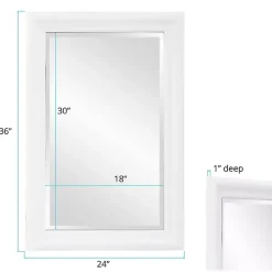 Sale Kirklands Home George Ridged Rectangular Wall Mirror White
