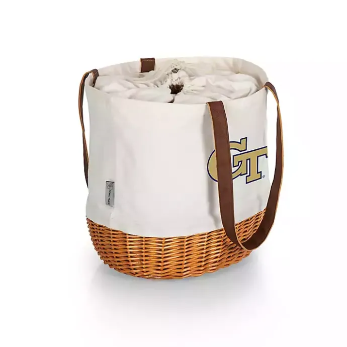 Online Kirklands Home Georgia Tech Canvas Tote Bag Yellow