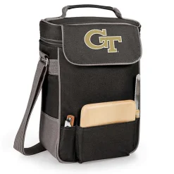 Discount Kirklands Home Georgia Tech Yellow Jackets Wine & Cheese Tote Black