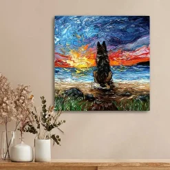 Discount Kirklands Home German Shepherd Beach Days Canvas Art Print Multi