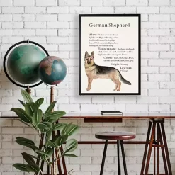 Kirklands Home German Shepherd Facts Framed Wall Plaque