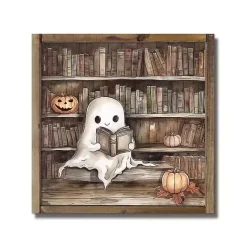 Kirklands Home Ghost at the Library Framed Halloween Wall Plaque