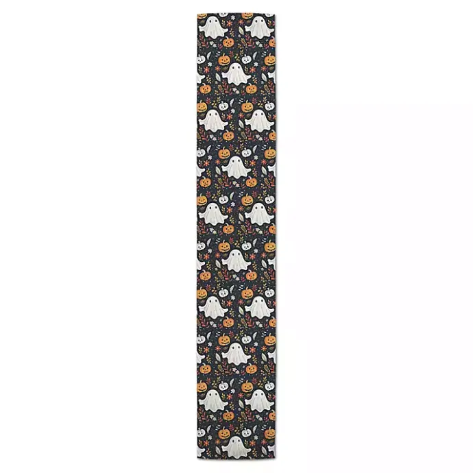 Kirklands Home Ghosts and Pumpkins Halloween Table Runner, 90 in.