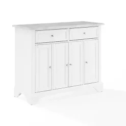New Kirklands Home Gia All Marble Kitchen Island White