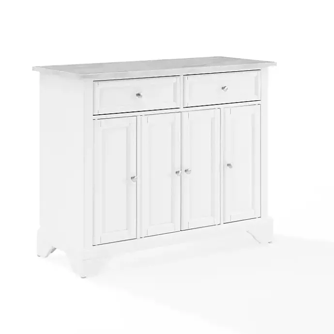 New Kirklands Home Gia All Marble Kitchen Island White
