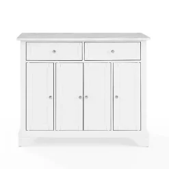 New Kirklands Home Gia All Marble Kitchen Island White