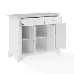 New Kirklands Home Gia All Marble Kitchen Island White