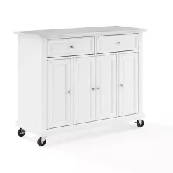 New Kirklands Home Gia All Marble Kitchen Island White
