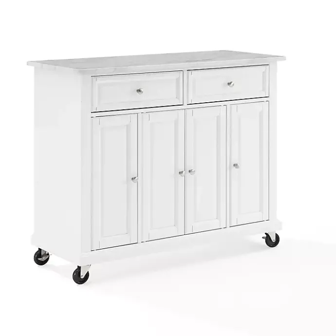 New Kirklands Home Gia All Marble Kitchen Island White