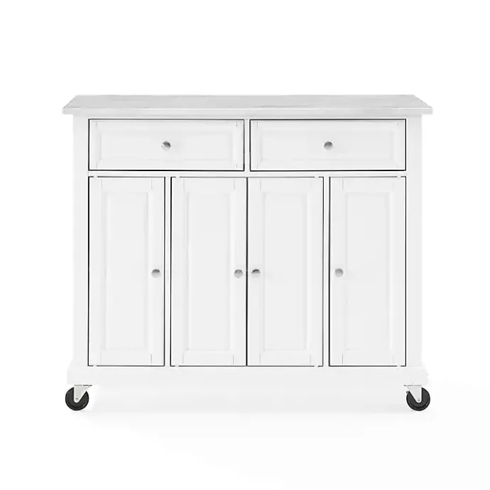 New Kirklands Home Gia All Marble Kitchen Island White