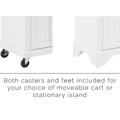 New Kirklands Home Gia All Marble Kitchen Island White