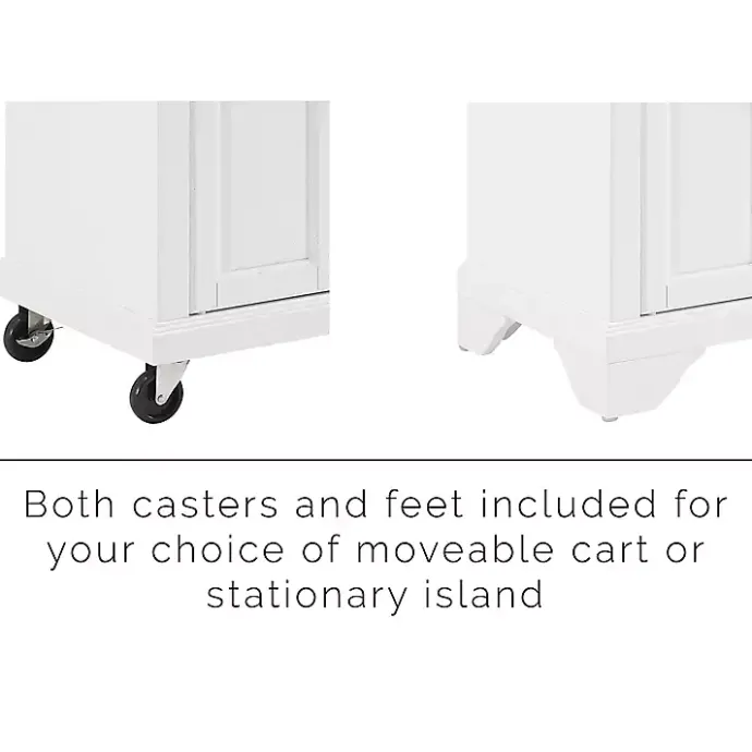 New Kirklands Home Gia All Marble Kitchen Island White