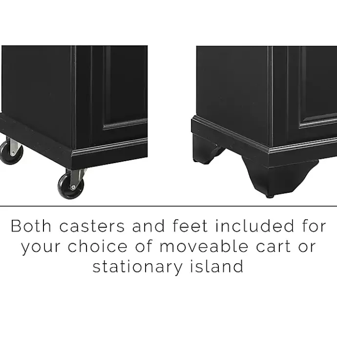 Discount Kirklands Home Gia Black and White Marble Kitchen Island