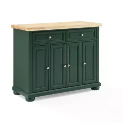 Hot Kirklands Home Gia Forest Green Wood Kitchen Island