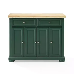 Hot Kirklands Home Gia Forest Green Wood Kitchen Island