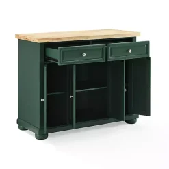 Hot Kirklands Home Gia Forest Green Wood Kitchen Island