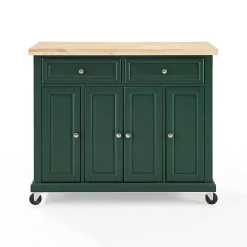 Hot Kirklands Home Gia Forest Green Wood Kitchen Island