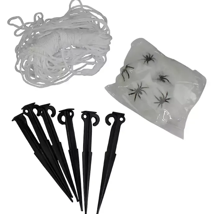 Outlet Kirklands Home Giant Spider Web Outdoor Halloween Decoration White