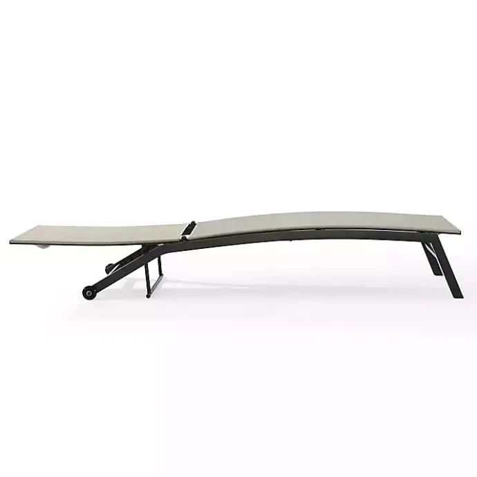 Kirklands Home Gibson Gray Mesh Outdoor Loungers, Set of 2