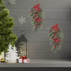 Best Kirklands Home Gilded Poinsettia Christmas Swag