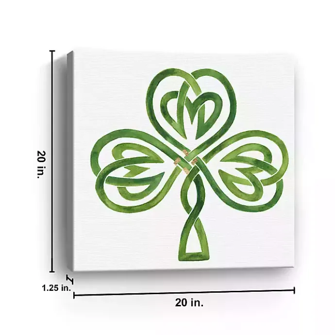 Outlet Kirklands Home Gilded Shamrock Canvas Art Print