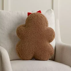 Discount Kirklands Home Gingerbread Girl Pillow Brown