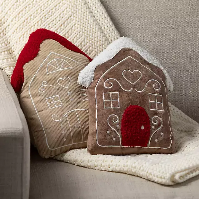 Best Kirklands Home Gingerbread House Christmas Pillows, Set of 2
