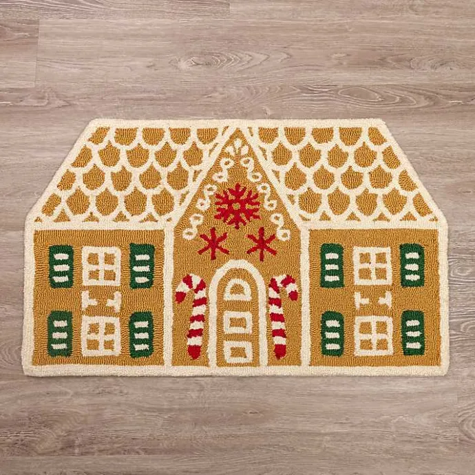 Best Kirklands Home Gingerbread House Hooked Floor Mat