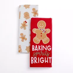 Hot Kirklands Home Gingerbread Kitchen Towels, Set of 2