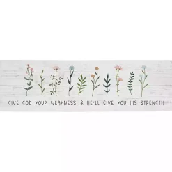 Sale Kirklands Home Give God Your Weakness Wall Plaque